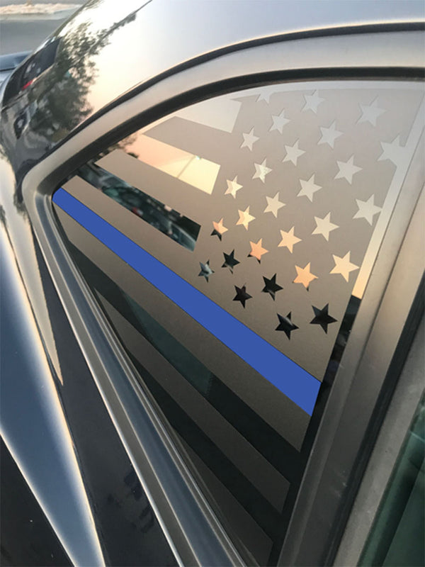 American Flag Quarter Window Decal 2010-15 Chevy Camaro
