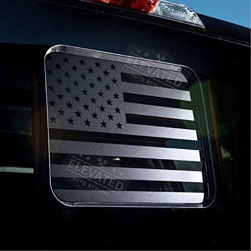 Ford F150 / f250 / f350 Back Middle Window American Flag Decal 2015-2024