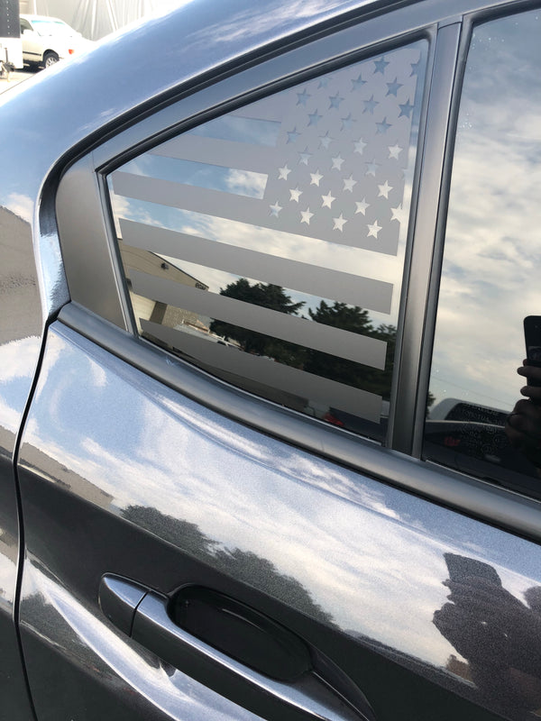 American Flag Quarter Window Decal 2015-2018 Subaru STI/WRX