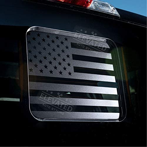 Ford F150 / f250 / f350 Back Middle Window American Flag Decal 2015-2022