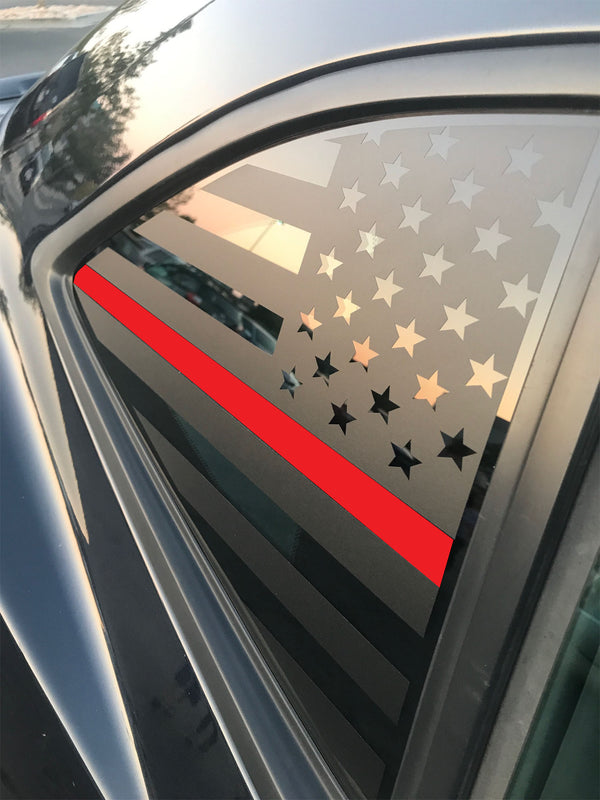 American Flag Quarter Window Decal 2010-15 Chevy Camaro